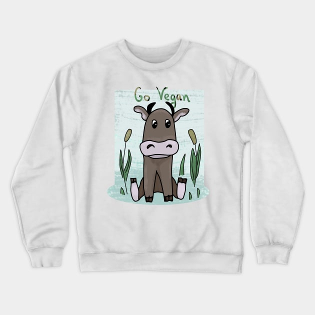 Go vegan Crewneck Sweatshirt by Antiope